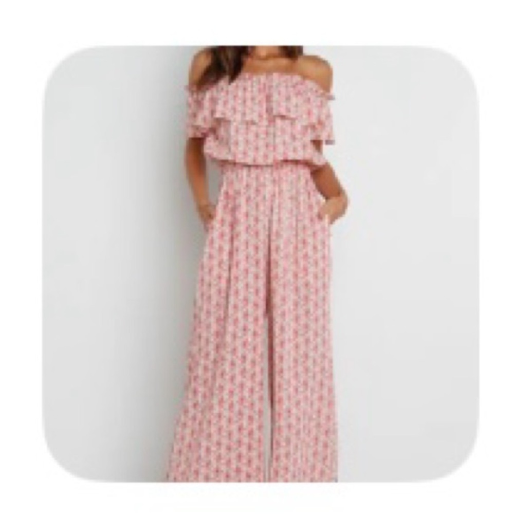 Petal & Pup Sessi Floral Off-Shoulder Jumpsuit